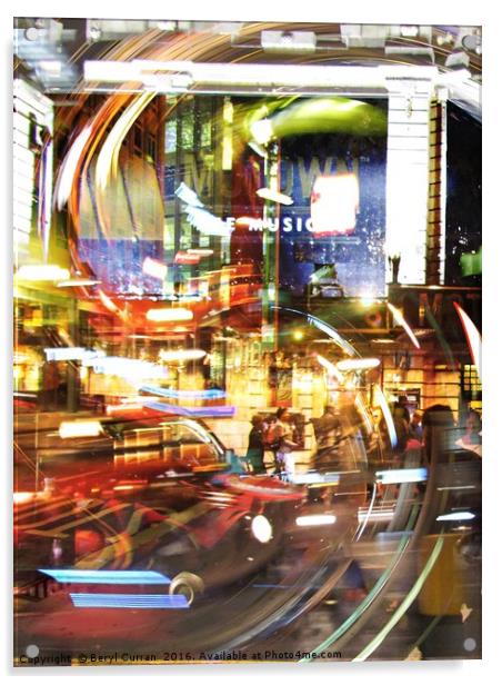 Radiant London Nights Acrylic by Beryl Curran