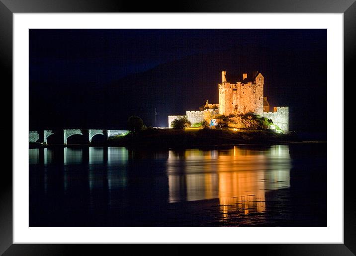 Eilean Donan Castle at Night Framed Mounted Print by Douglas Kerr