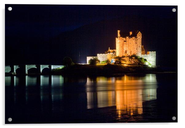 Eilean Donan Castle at Night Acrylic by Douglas Kerr