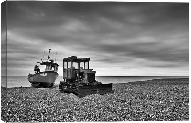 Beached at Aldeburgh, Suffolk Canvas Print by Dave Turner