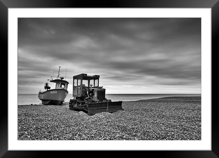 Beached at Aldeburgh, Suffolk Framed Mounted Print by Dave Turner
