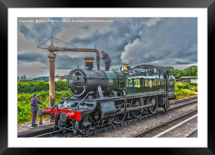 Steam Train Framed Mounted Print by Mary Fletcher