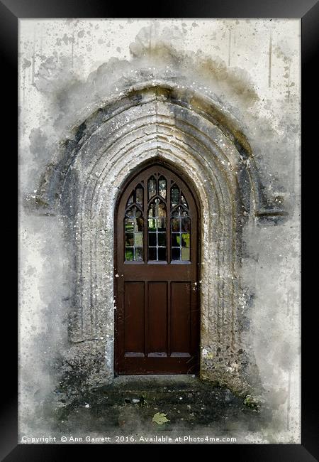 The Old Church Door 2 Framed Print by Ann Garrett