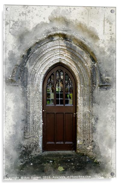 The Old Church Door 2 Acrylic by Ann Garrett