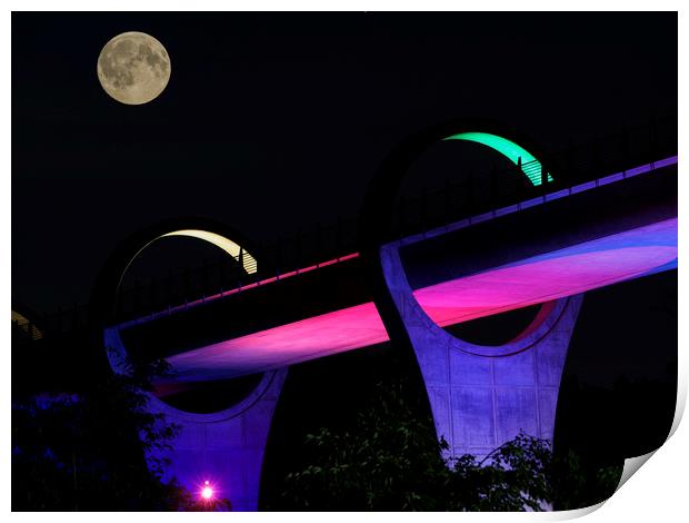 The Futuristic Falkirk Wheel Print by Tommy Dickson