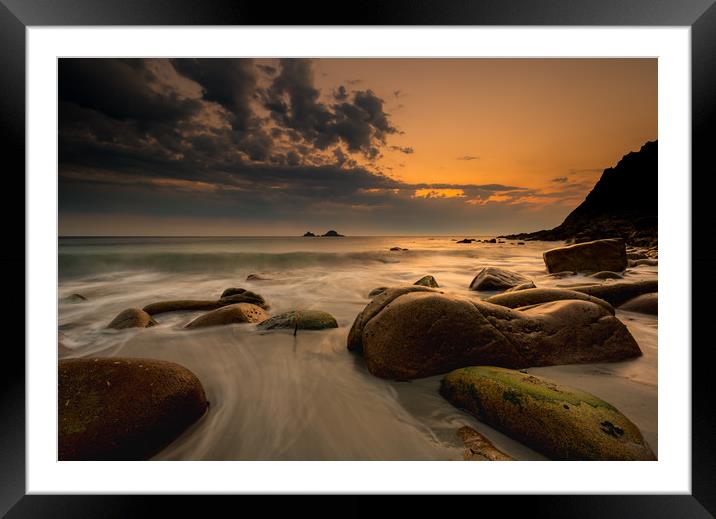 Beautiful Porth Nanven Framed Mounted Print by Michael Brookes