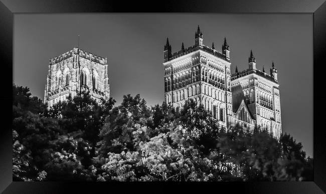 Night black and white at the Cathedral....... Framed Print by Naylor's Photography