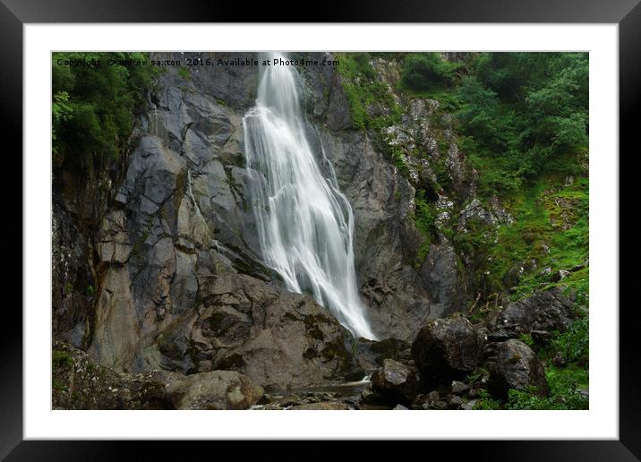 MOUNTAIN WATER Framed Mounted Print by andrew saxton