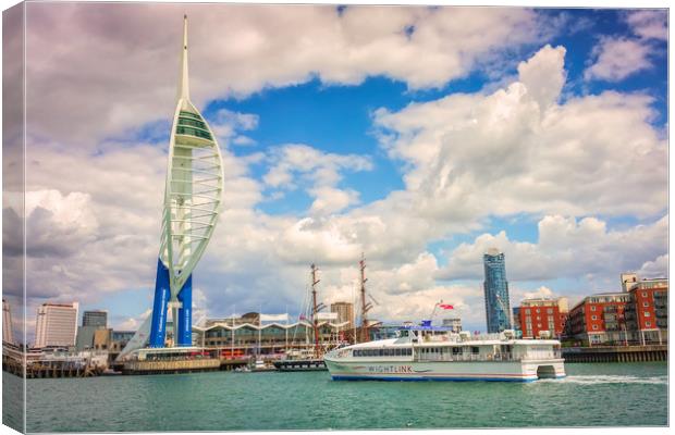 Wight Ryder Portsmouth Harbour Canvas Print by Wight Landscapes