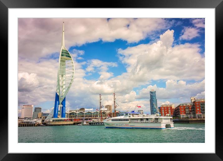 Wight Ryder Portsmouth Harbour Framed Mounted Print by Wight Landscapes