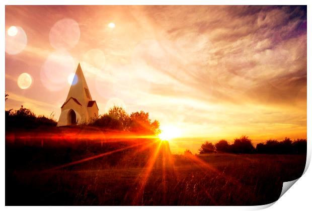 Sunset at Farley Mount (Hampshire) Print by JC studios LRPS ARPS
