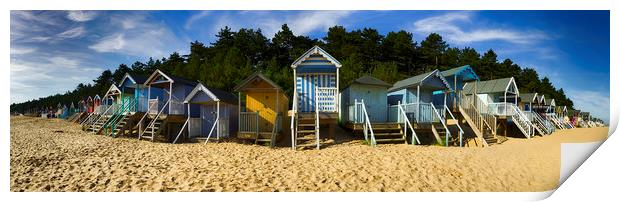 Norfolk Beach Huts Print by Alan Simpson