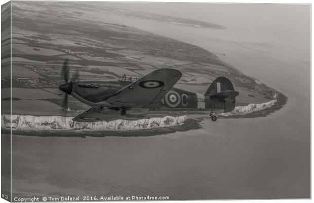 Hurricane over the White Cliffs of Dover Canvas Print by Tom Dolezal