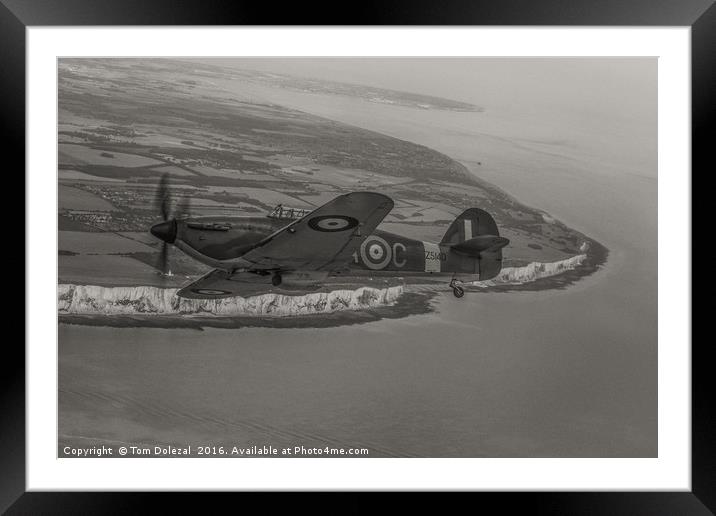 Hurricane over the White Cliffs of Dover Framed Mounted Print by Tom Dolezal