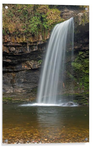 Sgwd Gwladys Waterfall Vale of Neath Acrylic by Nick Jenkins