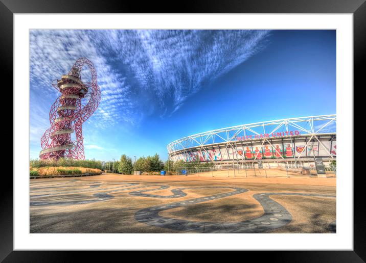 West Ham FC Stadium And The Arcelormittal Orbit  Framed Mounted Print by David Pyatt