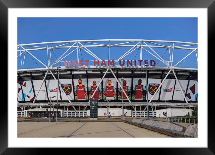 West Ham FC Stadium London Framed Mounted Print by David Pyatt