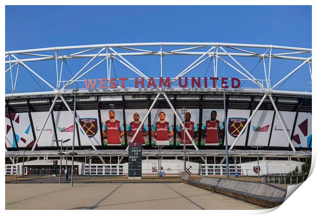West Ham FC Stadium London Print by David Pyatt