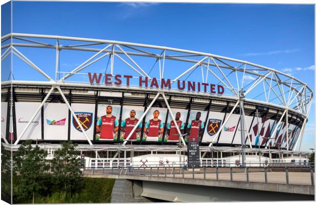 West Ham FC Stadium London Canvas Print by David Pyatt