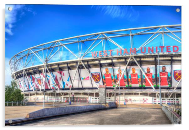West Ham FC Stadium London Acrylic by David Pyatt