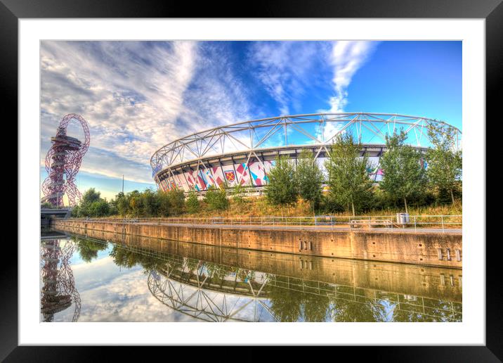West Ham FC Stadium And The Arcelormittal Orbit  Framed Mounted Print by David Pyatt