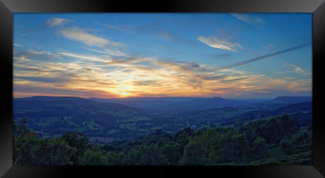 Hope Valley Sunset Panorama                        Framed Print by Darren Galpin