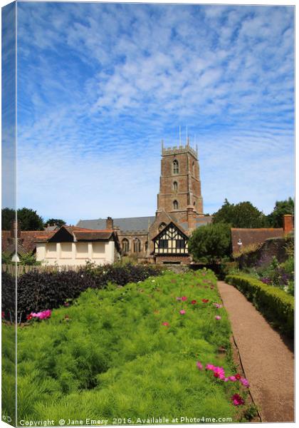 The Historic Town of Dunster Canvas Print by Jane Emery