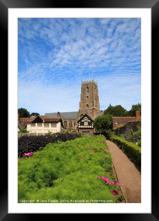 The Historic Town of Dunster Framed Mounted Print by Jane Emery