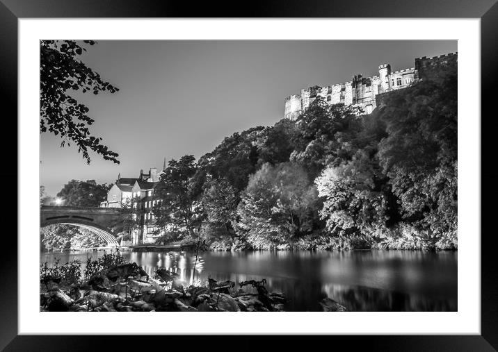 Riverside in black and white by Night........ Framed Mounted Print by Naylor's Photography