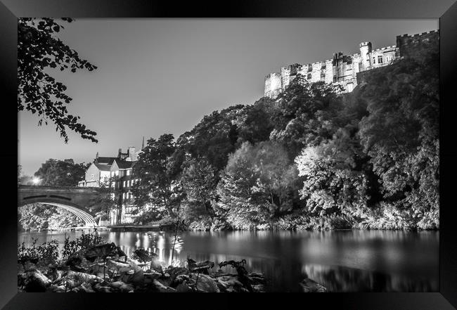 Riverside in black and white by Night........ Framed Print by Naylor's Photography