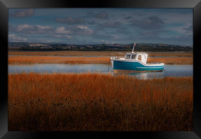 Calm Loughor estuary Framed Print by Leighton Collins