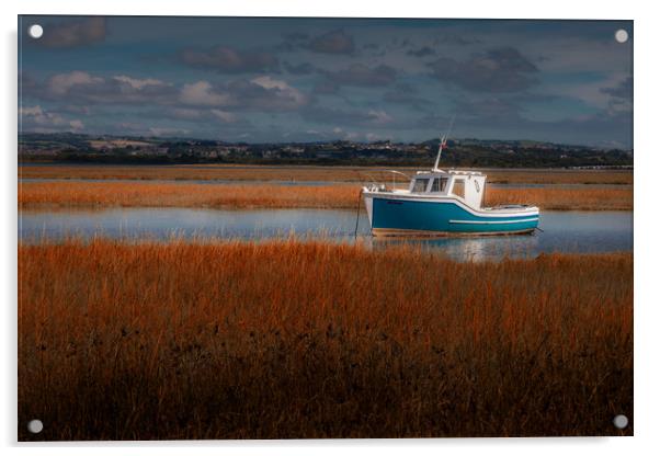 Calm Loughor estuary Acrylic by Leighton Collins