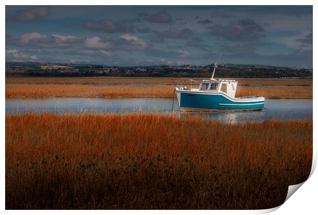 Calm Loughor estuary Print by Leighton Collins