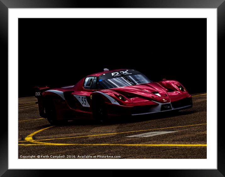Ferrari FXX Framed Mounted Print by Keith Campbell