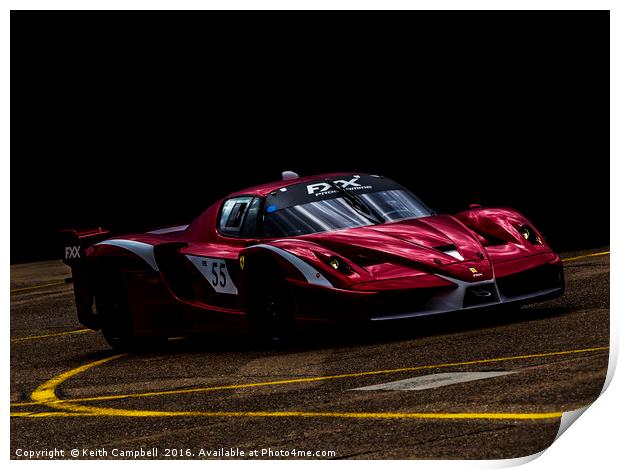 Ferrari FXX Print by Keith Campbell