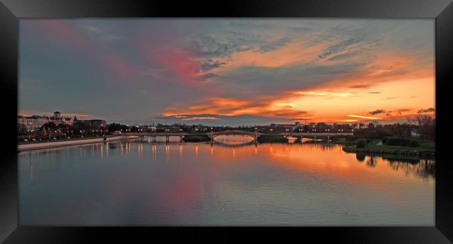 Southport Sunset Framed Print by Roger Green