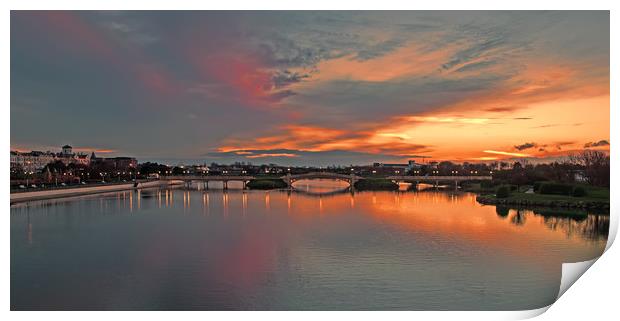 Southport Sunset Print by Roger Green