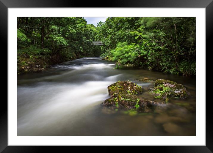 The River Brathay Framed Mounted Print by Roger Green