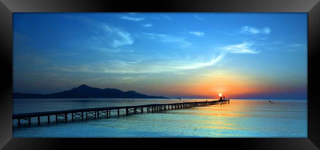 Sunrise,Playa De Muro,Majorca,Spain. Framed Print by jim wilson