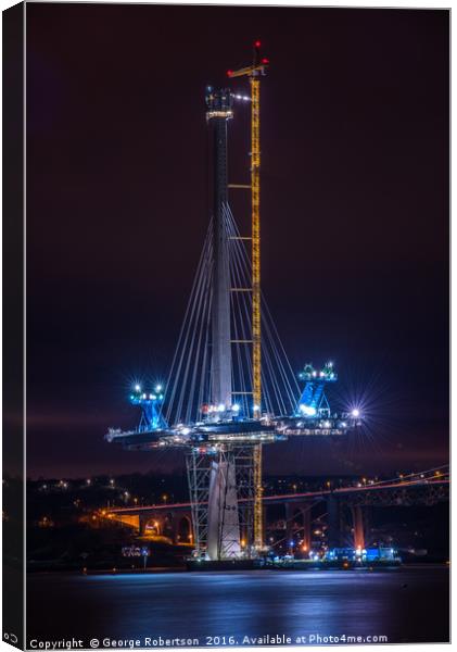 The new Forth Road Bridge Canvas Print by George Robertson