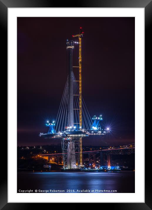 The new Forth Road Bridge Framed Mounted Print by George Robertson