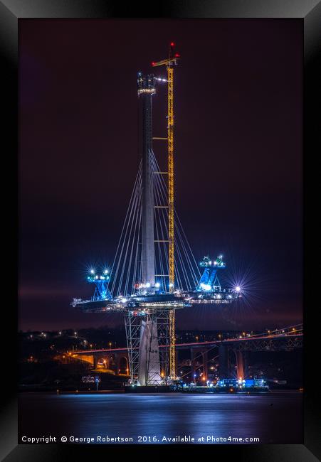 The new Forth Road Bridge Framed Print by George Robertson