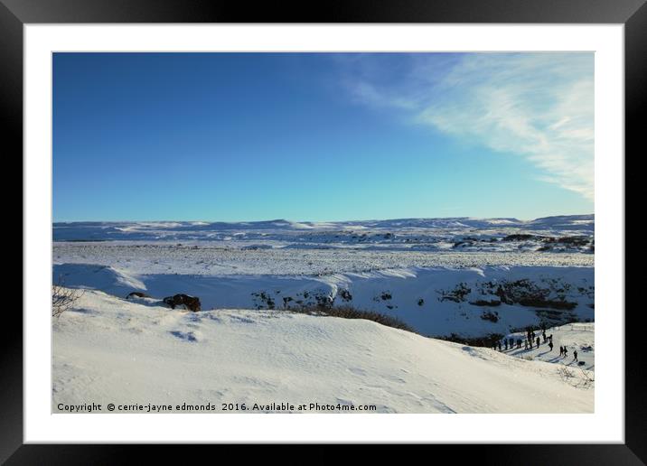 Gullfoss Framed Mounted Print by cerrie-jayne edmonds