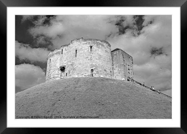  Clifford's Tower in York  historical building  Framed Mounted Print by Robert Gipson