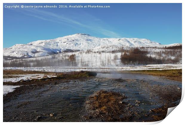 Mountain in Iceland Print by cerrie-jayne edmonds