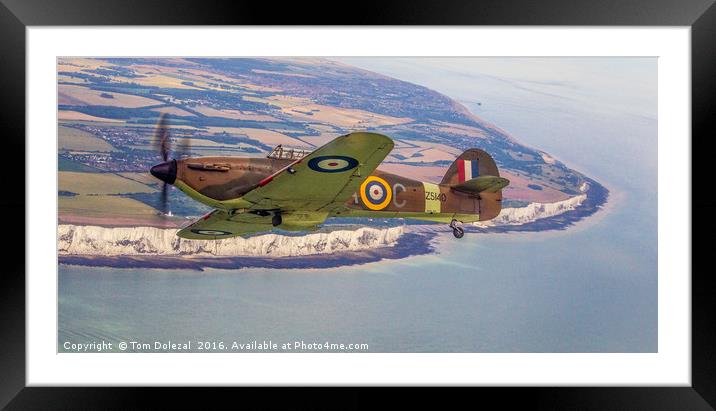 Hurricane over the White Cliffs of Dover Framed Mounted Print by Tom Dolezal