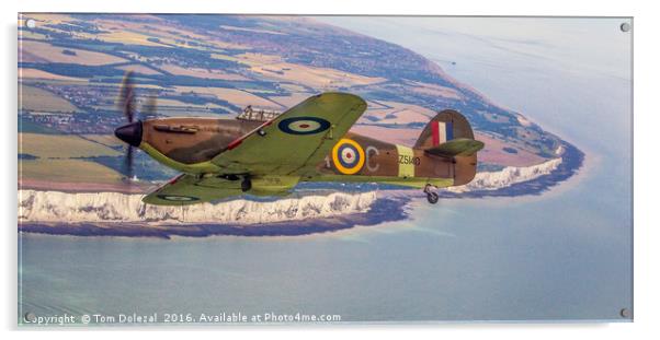 Hurricane over the White Cliffs of Dover Acrylic by Tom Dolezal