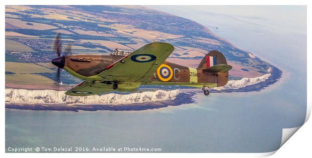 Hurricane over the White Cliffs of Dover Print by Tom Dolezal