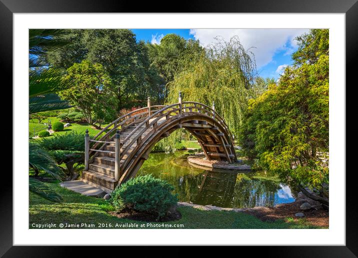 The beautifully renovated Japanese Gardens Framed Mounted Print by Jamie Pham