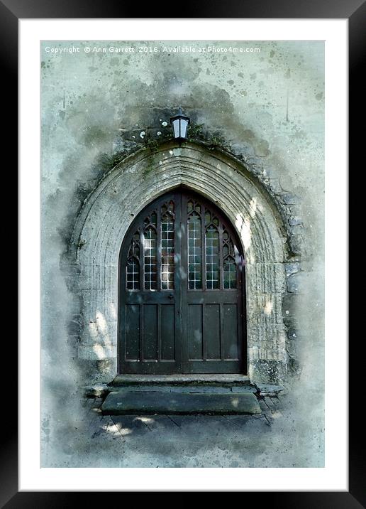 The Old Church Door Framed Mounted Print by Ann Garrett